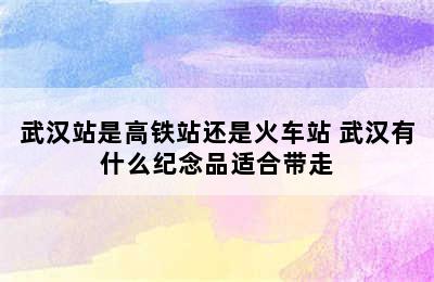 武汉站是高铁站还是火车站 武汉有什么纪念品适合带走